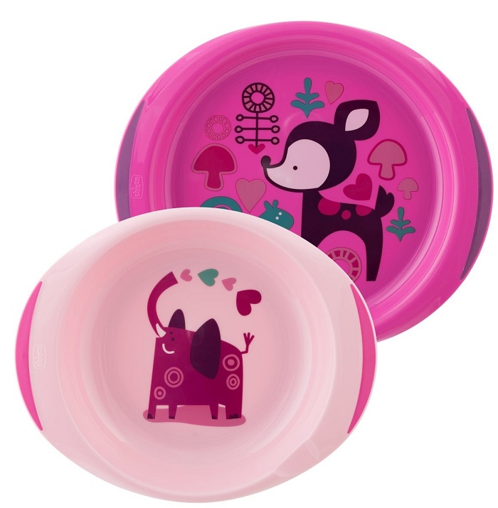 CHICCO PIATTO FONDO E PIANO 12 MESI+ ROSA/VERDE - Farmapre