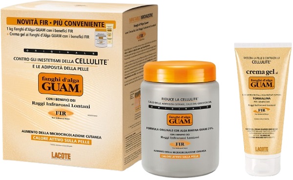 GUAM FIR FANGHI D'ALGA CONFEZIONE CONVENIENZA CON FANGHI D'ALGA GUAM FIR 1 KG + GUAM CREMA GEL FIR 200 ML - Farmapre
