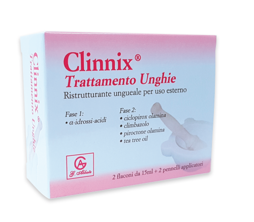CLINNIX TRATTAMENTO UNGHIE 2 FLACONI 15 ML + 2 PENNELLI APPLICATORI - Farmapre