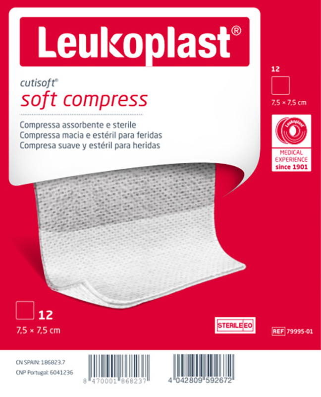 GARZA IDROFILA COMPRESSA CUTISOFT TESSUTO NON TESSUTO 7,5X7,5 CM 12 PEZZI - Farmapre