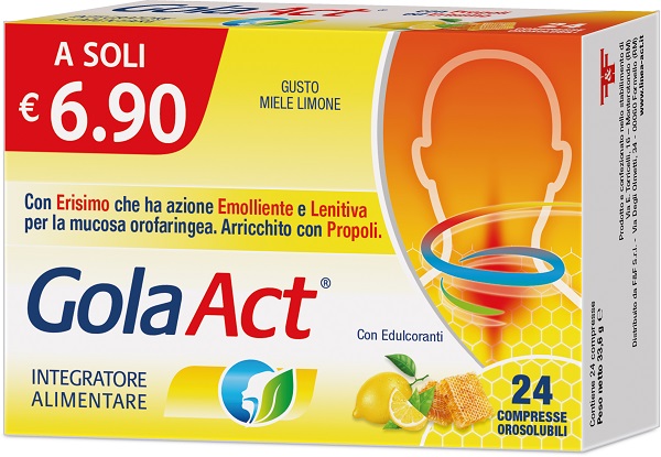 GOLA ACT MIELE E LIMONE 24 COMPRESSE OROSOLUBILI - Farmapre