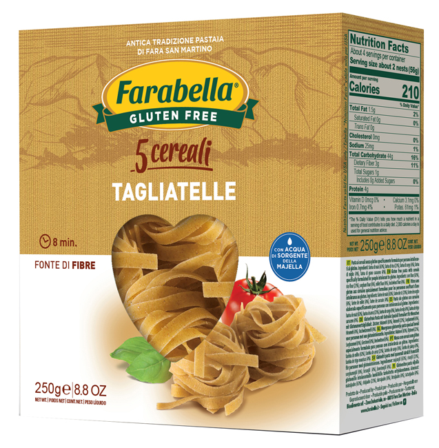 FARABELLA TAGLIATELLE AI 5 CEREALI 250 G - Farmapre