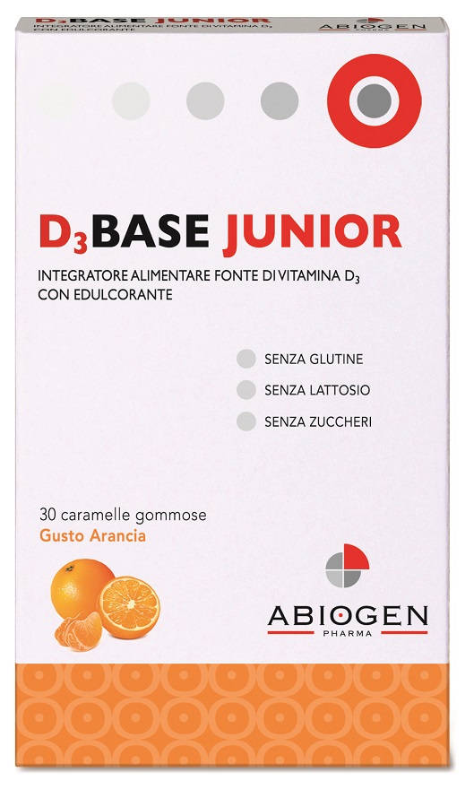 D3BASE JUNIOR 30 CARAMELLE GOMMOSE ARANCIA - Farmapre