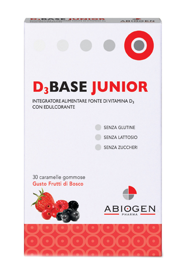 D3BASE JUNIOR 30 CARAMELLE GOMMOSE FRUTTI DI BOSCO - Farmapre
