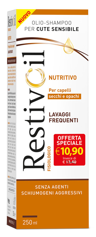 RESTIVOIL NUTRITIVO PER CAPELLI SECCHI E OPACHI LAVAGGI FREQUENTI OFFERTA SPECIALE 250 ML - Farmapre