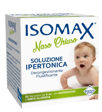 SOLUZIONE IPERTONICA ISOMAX NASO CHIUSO 20 FLACONCINI DA 5 ML - Farmapre