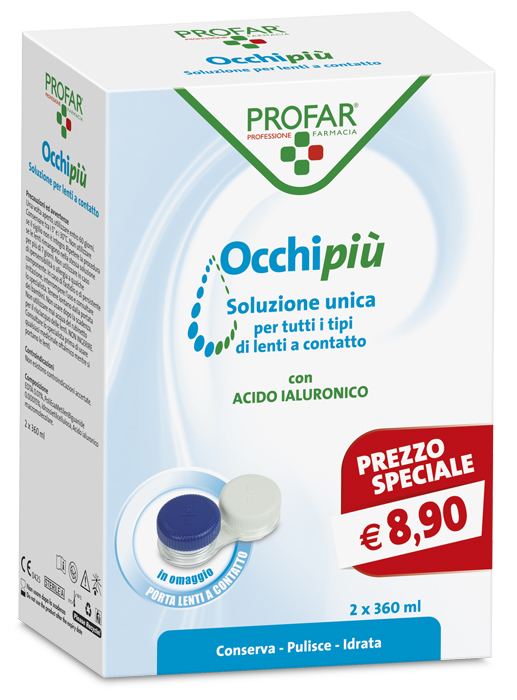 PROFAR OCCHIPIU' SOLUZIONE UNICA 2 FLACONI DA 360 ML CE - Farmapre