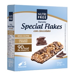 NUTRIFREE BARRETTE SPECIAL FLAKES CIOCCOLATO 24,8 G X 5 - Farmapre