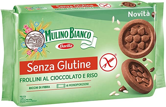 MULINO BIANCO SENZA GLUTINE FROLLINI AL CIOCCOLATO E RISO 6 MONOPORZIONI DA 41,66 G - Farmapre