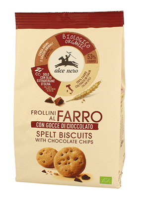FROLLINO DI FARRO CON GOCCE DI CIOCCOLATO BIO 250 G - Farmapre