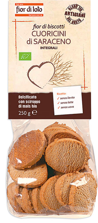 FIOR DI LOTO CUORICINI DI GRANO SARACENO INTEGRALE 250 G - Farmapre