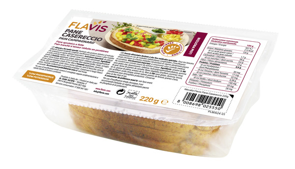 FLAVIS PANE CASERECCIO PANE APROTEICO A FETTE 220 G - Farmapre