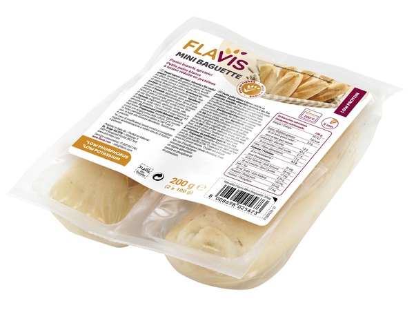 FLAVIS MINI BAGUETTE PANINI BIANCHI APROTEICI 2 PEZZI DA 100 G - Farmapre