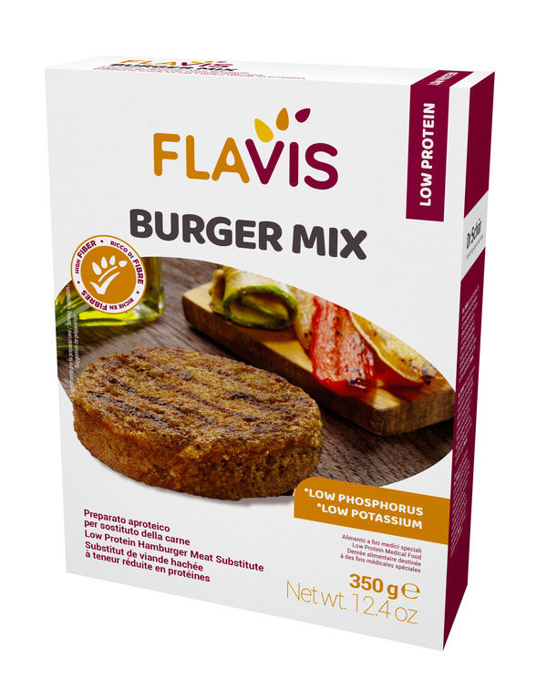 FLAVIS BURGER MIX PREPARATO APROTEICO PER SOSTITUTO DELLA CARNE 350 G - Farmapre