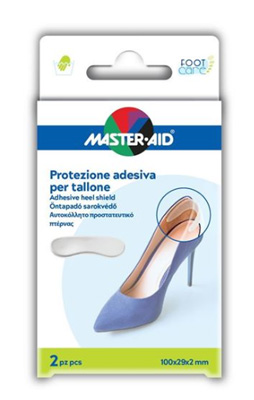 PROTEZIONE ADESIVA MASTER-AID FOOTCARE TRASPARENTE TALLONE 2 PEZZI A4 - Farmapre