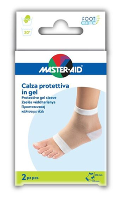 CALZA CON PROTEZIONE MASTER-AID FOOTCARE IDRATANTE IN GEL/TESSUTO PER TALLONI 2 PEZZI F1 - Farmapre