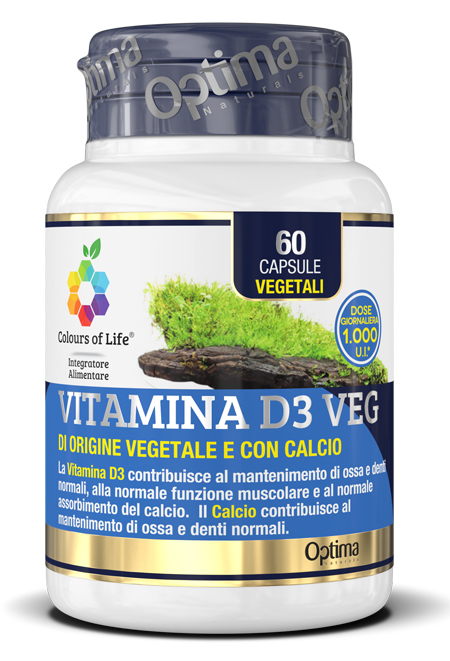 COLOURS OF LIFE VITAMINA D3 VEG 60 CAPSULE 500 MG - Farmapre