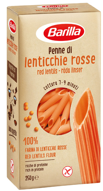 BARILLA PENNE DI LENTICCHIE ROSSE 250 G - Farmapre