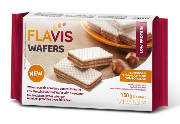 FLAVIS WAFERS NOCCIOLA APROTEICO 3 PORZIONI DA 50 G - Farmapre