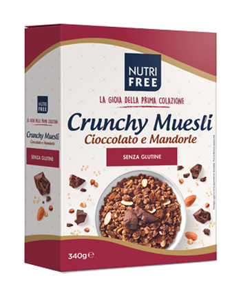 NUTRIFREE CRUNCHY MIX CIOCCOLATO E MANDORLE 340 G - Farmapre