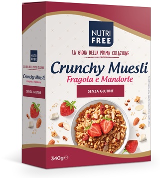NUTRIFREE CRUNCHY MIX FRAGOLE E MANDORLE 340 G - Farmapre