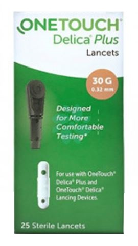 LANCETTE PUNGIDITO ONETOUCH DELICA PLUS 25 PEZZI - Farmapre