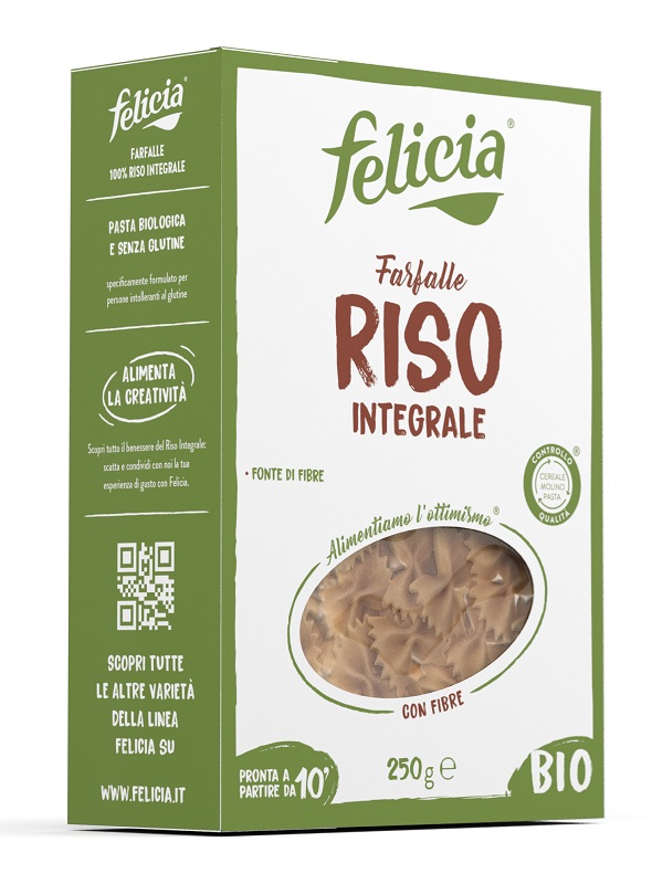 FELICIA FARFALLE RISO INTEGRALE 250 G - Farmapre