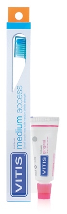 VITIS SPAZZOLINO MEDIUM ACCESS + VITIS DENTRIFRICIO GINGIVAL 15 ML - Farmapre