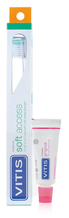 VITIS SPAZZOLINO SOFT ACCESS + DENTIFRICIO GINGIVAL 15 ML - Farmapre