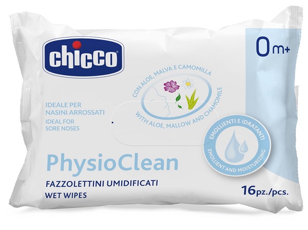 CHICCO FAZZOLETTINI UMIDIFICATI PHYSIOCLEAN 16 PEZZI - Farmapre