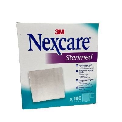GARZA COMPRESSA NEXCARE STERIMED IN COTONE 20 FILI 18X40CM MULTILINGUAL 100 PEZZI - Farmapre