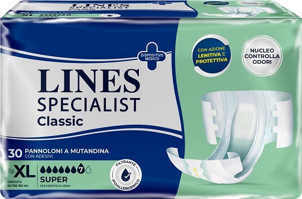 PANNOLONE A MUTANDA LINES SPECIALIST CLASSIC SUPER PM XL 30 PEZZI - Farmapre