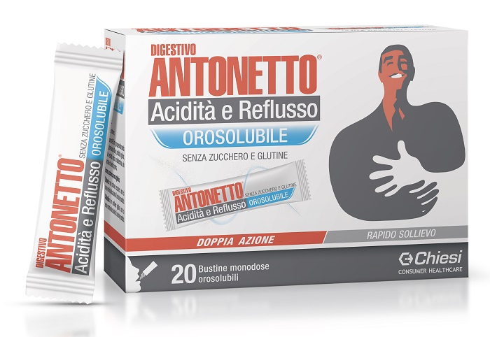 DIGESTIVO ANTONETTO ACIDITA' E REFLUSSO OROSOLUBILE 20 BUSTINE - Farmapre
