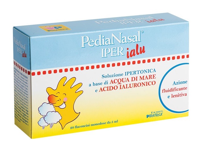 PEDIANASAL IPER SOLUZIONE IPERTONICA CON ACIDO IALURONICO 20 FLACONCINI MONODOSE DA 5 ML - Farmapre