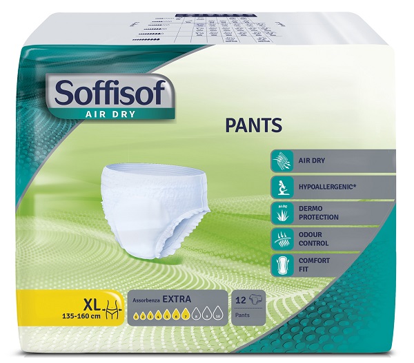 PANNOLONE SOFFISOF AIR DRY PANTS EXTRA EXTRA LARGE 12 PEZZI - Farmapre