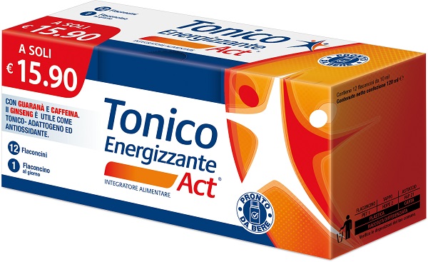 TONICO ENERGIZZANTE ACT 12 FLACONCINI DA 10 ML - Farmapre