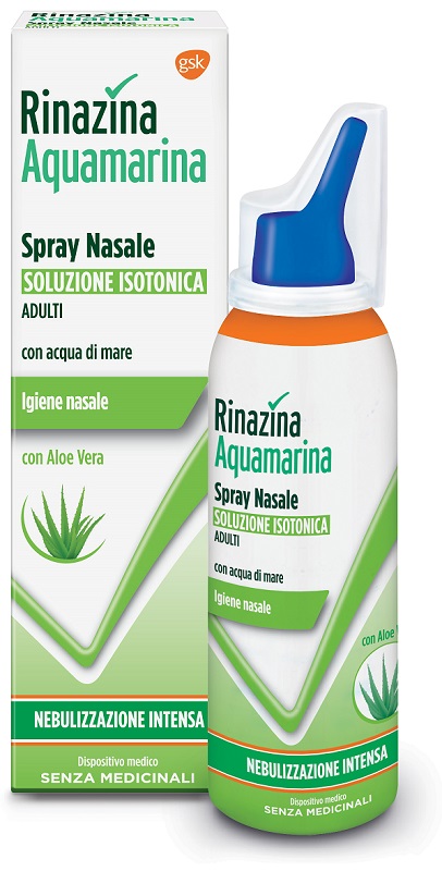 RINAZINA AQUAMARINA ISOTONICA ALOE SPRAY NEBULIZZAZIONE INTENSA 100 ML - Farmapre