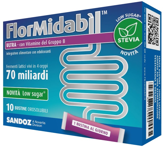FLORMIDABIL ULTRA 10 BUSTINE CON STEVIA - Farmapre