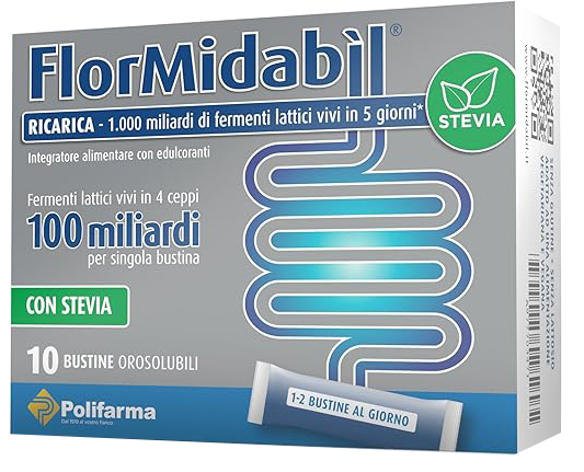 FLORMIDABIL RICARICA 10 BUSTINE CON STEVIA - Farmapre