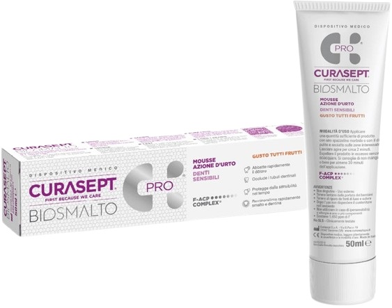CURASEPT BIOSMALTO MOUSSE DENTI SENSIBILI 50 ML - Farmapre