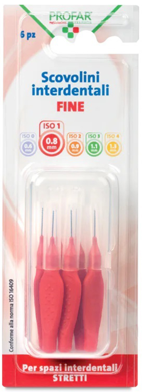 PROFAR SCOVOLINI ROSSO 0,8 6 PEZZI - Farmapre