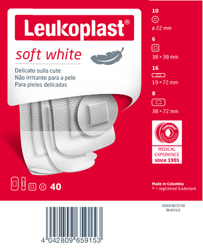 LEUKOPLAST SOFT WHITE 40 PEZZI ASSORTITI - Farmapre
