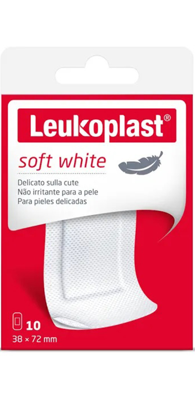 LEUKOPLAST SOFT WHITE 72 X 38 CM 10 PEZZI - Farmapre
