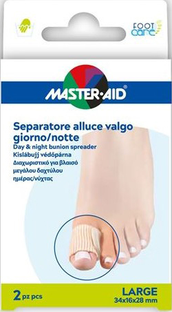 DIVARICATORE ALLUCE GIORNO/NOTTE MASTER-AID FOOTCARE LARGE 2 PEZZI D12 - Farmapre