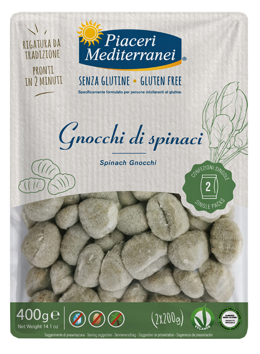 PIACERI MEDITERRANEI GNOCCHI DI SPINACI 400 G - Farmapre