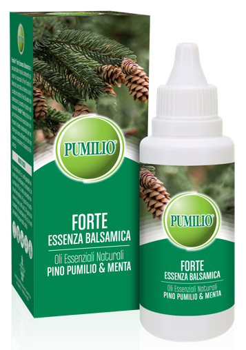 PUMILIO FORTE ESSENZA BALSAMICA OLI ESSENZIALI NATURALI PINO PUMILIO & MENTA 40 ML - Farmapre