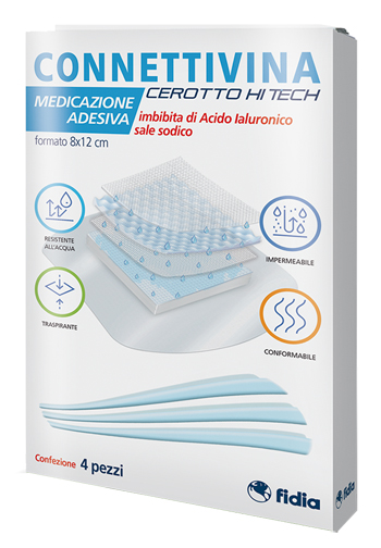 CEROTTO CONNETTIVINA HITECH 8 X 12 CM 4 PEZZI - Farmapre