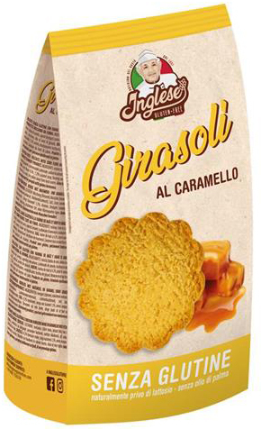 INGLESE GIRASOLI AL CARAMELLO BISCOTTI AL MAIS 300 G - Farmapre