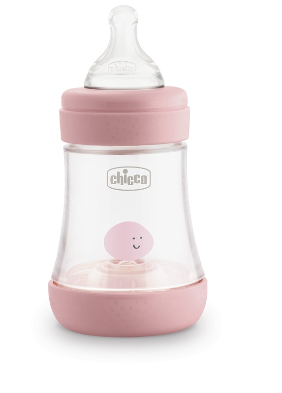 CHICCO BIBERON PERFECT 5 GIRL 150 ML IN SILICONE 1 FORO - Farmapre