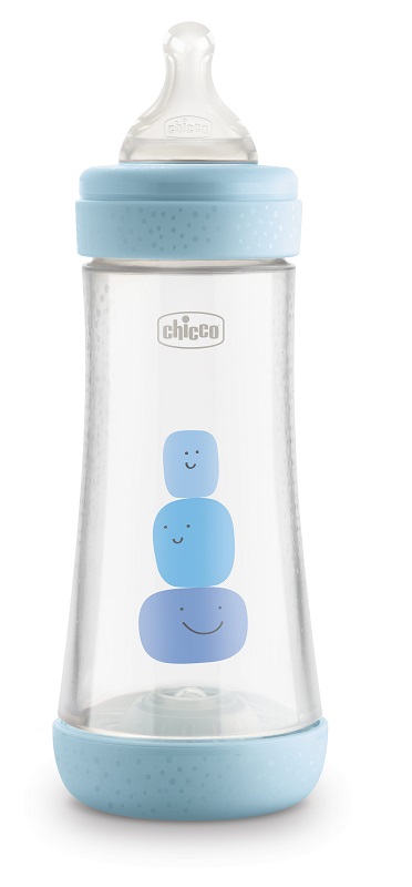 CHICCO BIBERON PERFECT 5 BOY 300 ML IN SILICONE 3 FORI - Farmapre